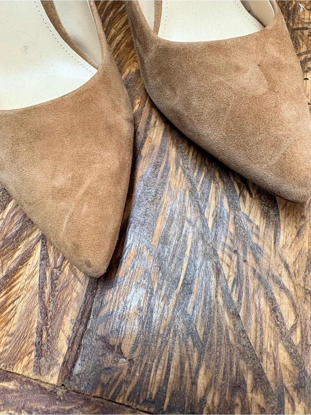 Nine West Ezra Tan Camel Suede Leather Pointed-Toe Stiletto Pump Size 10.5